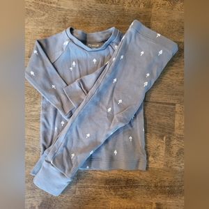 Colored Organics 12 to 18 month little mushrooms two piece jammies